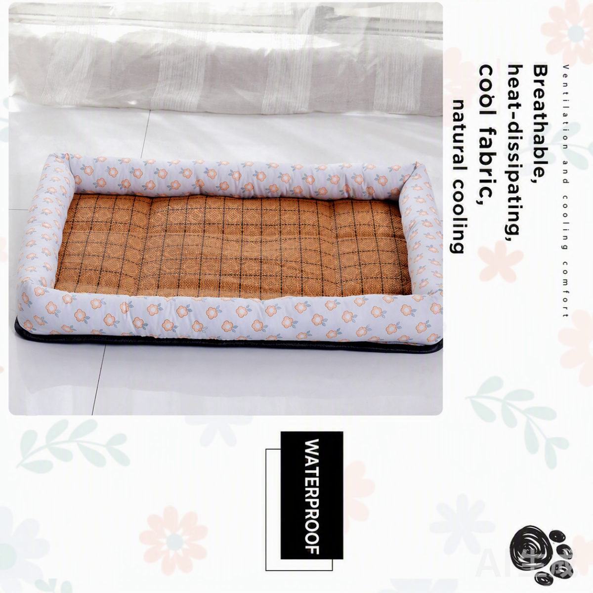 Breathable, heat-dissipating fabric; waterproof surface
