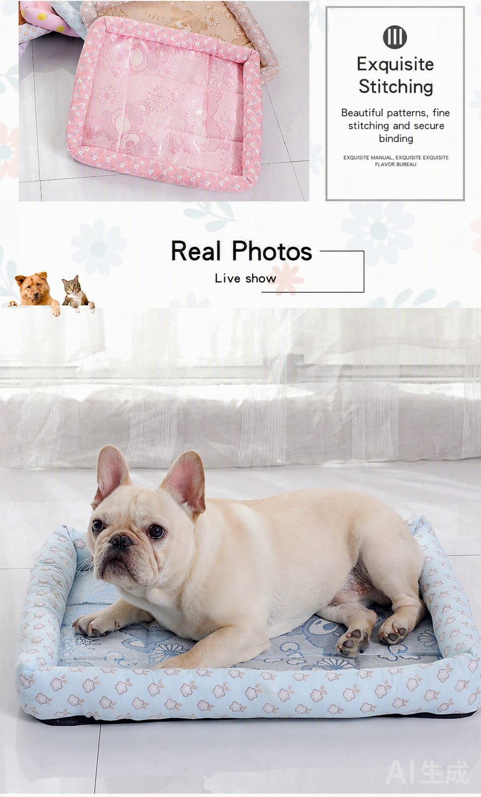 Exquisite stitching and real photos