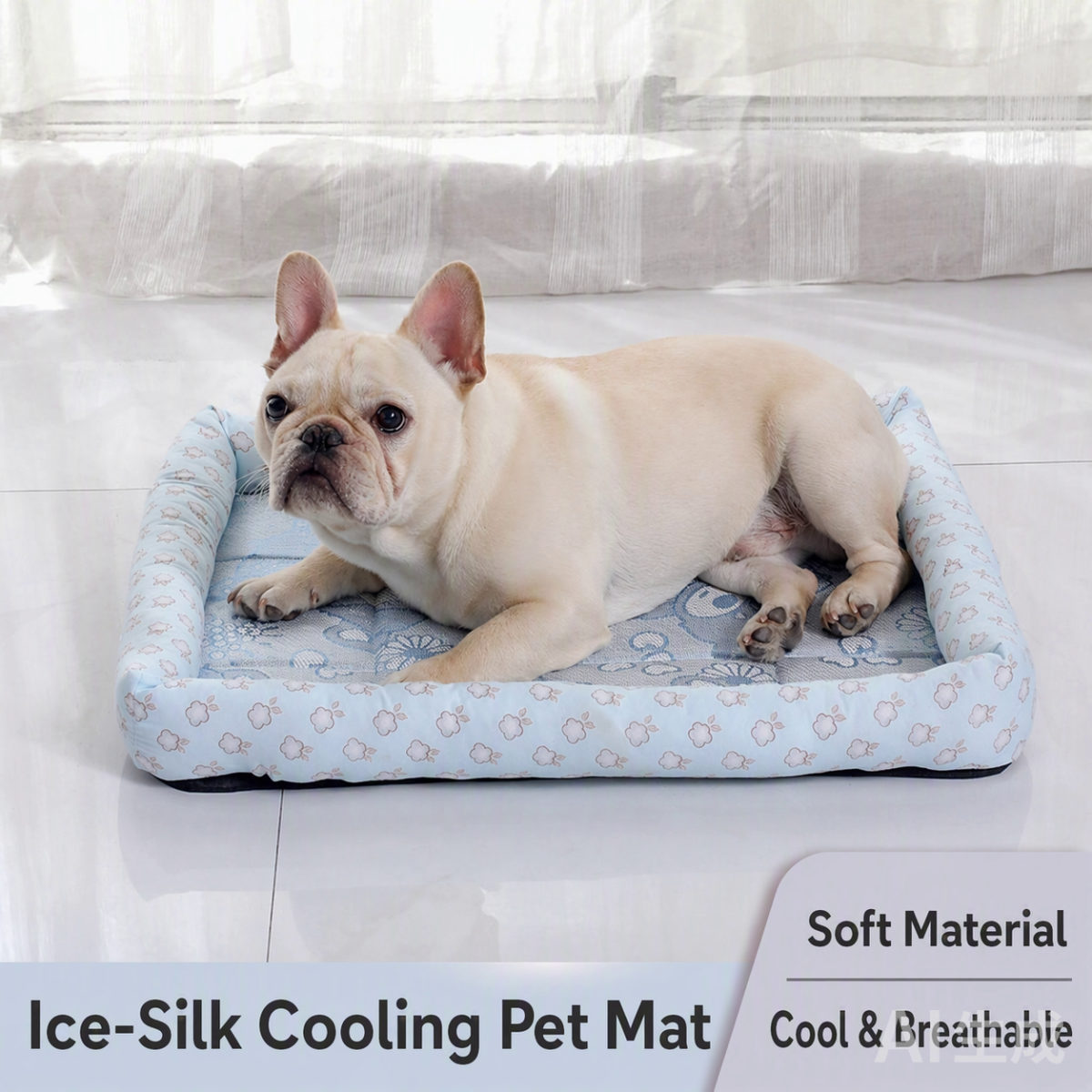 Ice-silk cooling pet mat — soft, cool and breathable