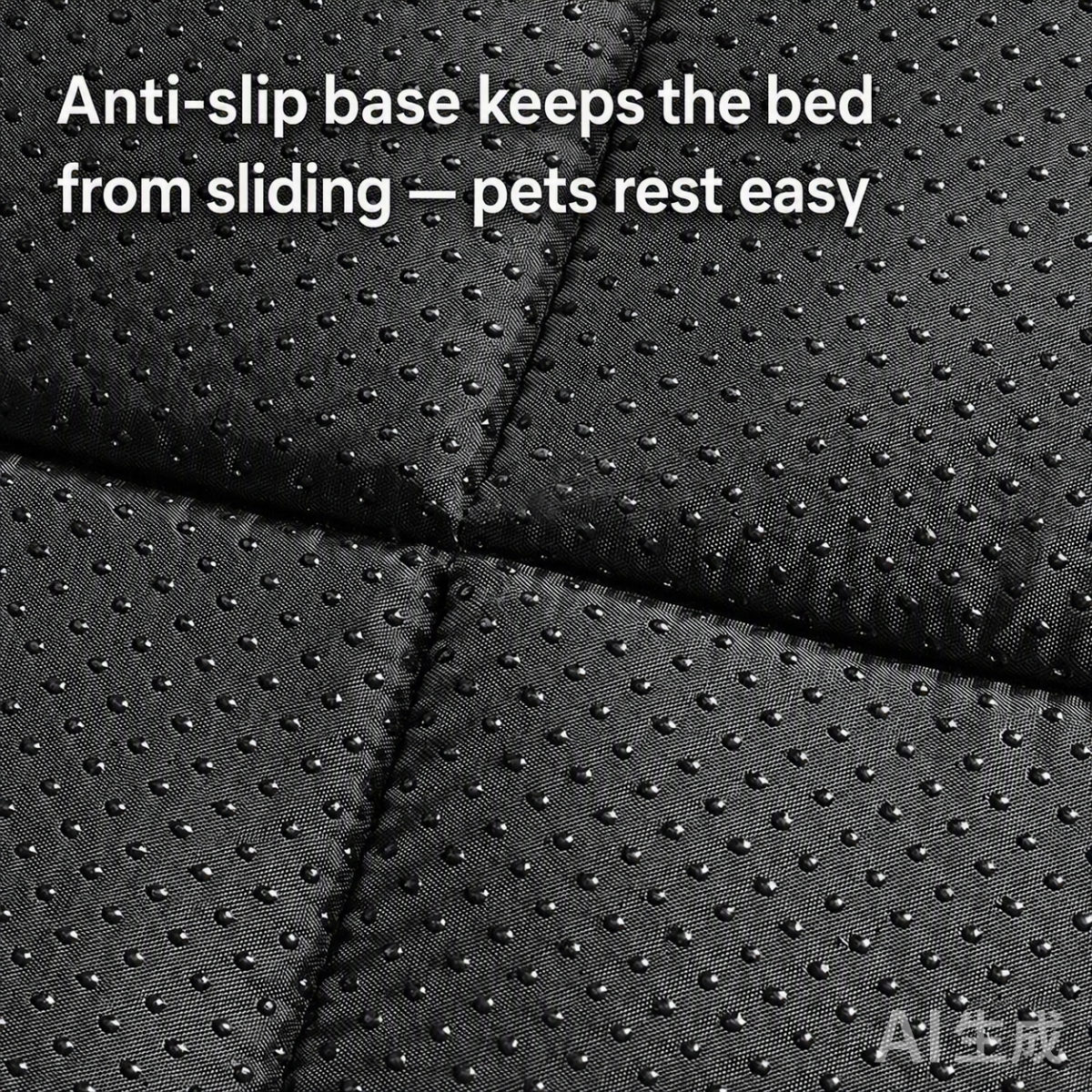 Anti-slip dotted base keeps the bed from sliding