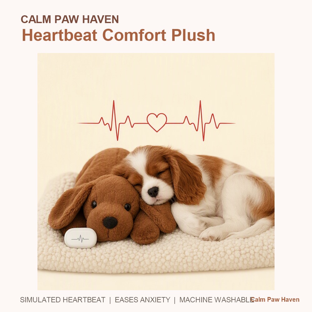 Heartbeat comfort plush toy for puppies and kittens