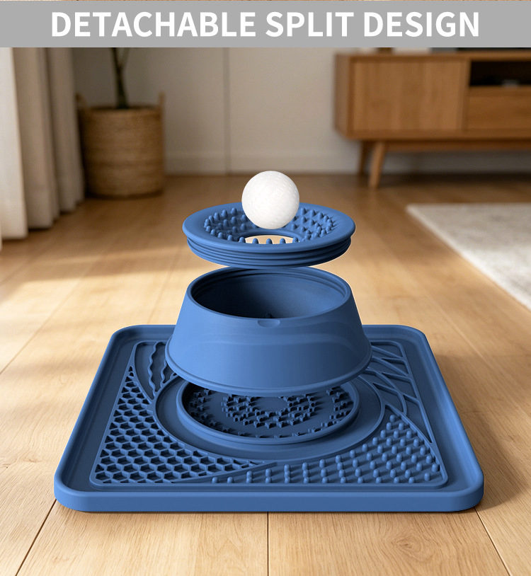 Detachable split design — bowl, textured tray and top disc separate for cleaning
