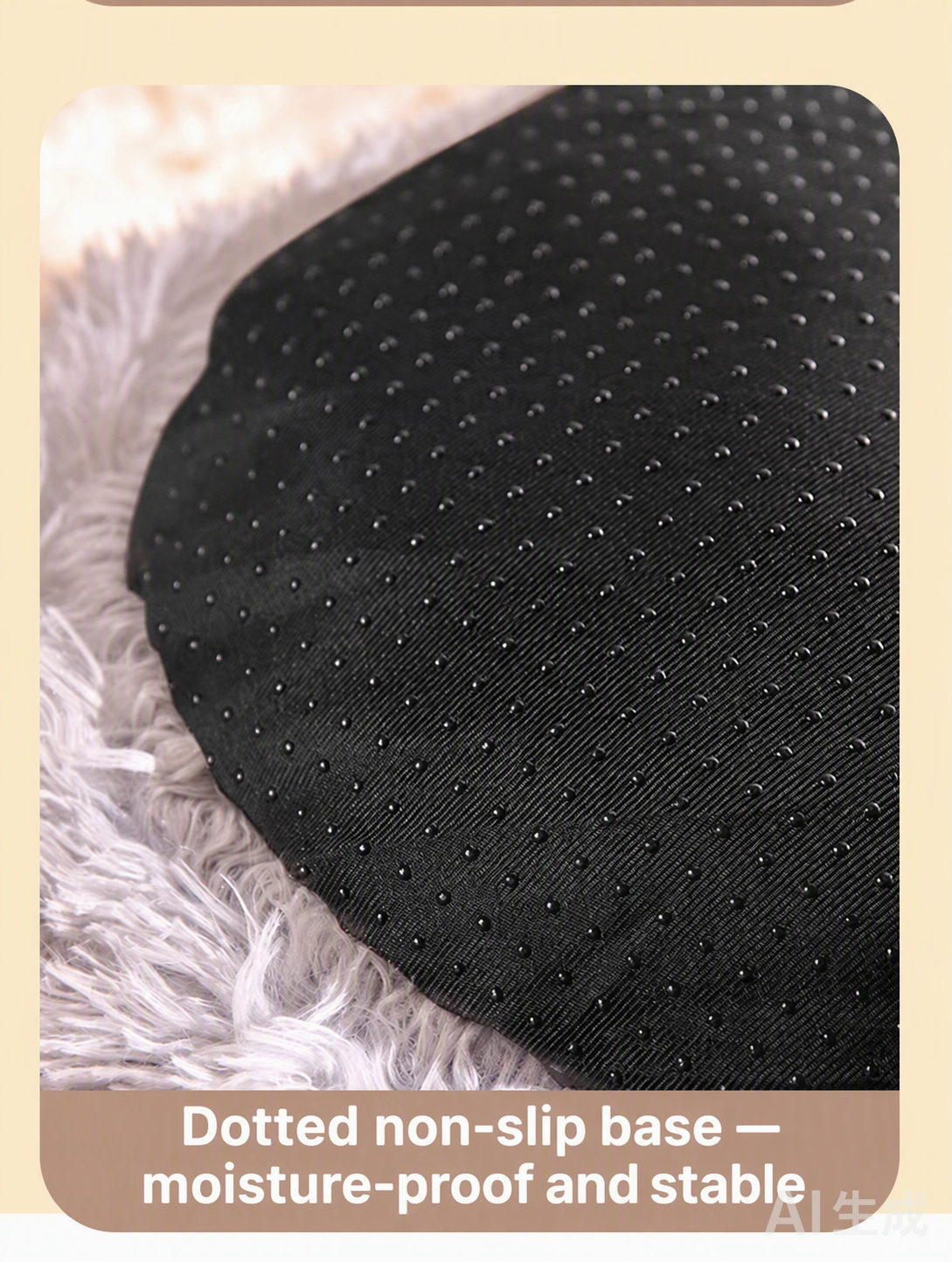 Dotted non-slip base — moisture-proof and stable
