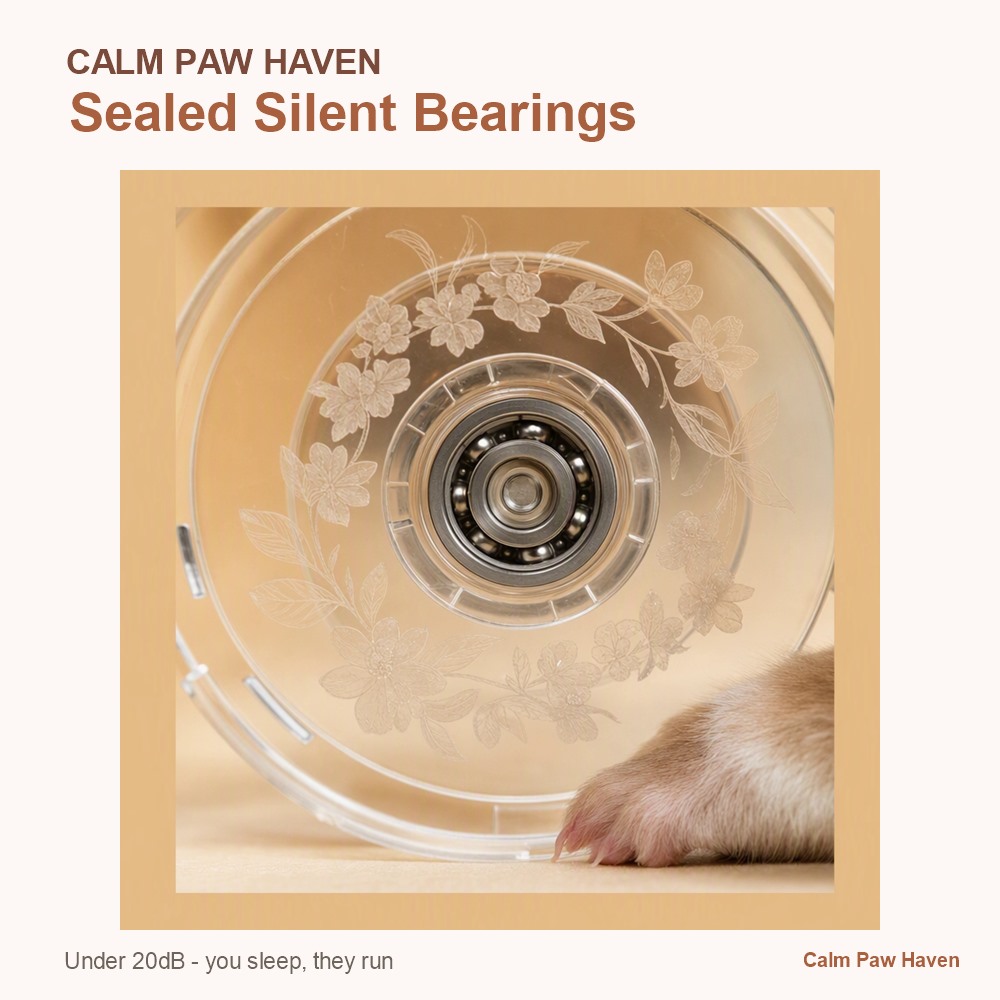 Silent hamster wheel detail