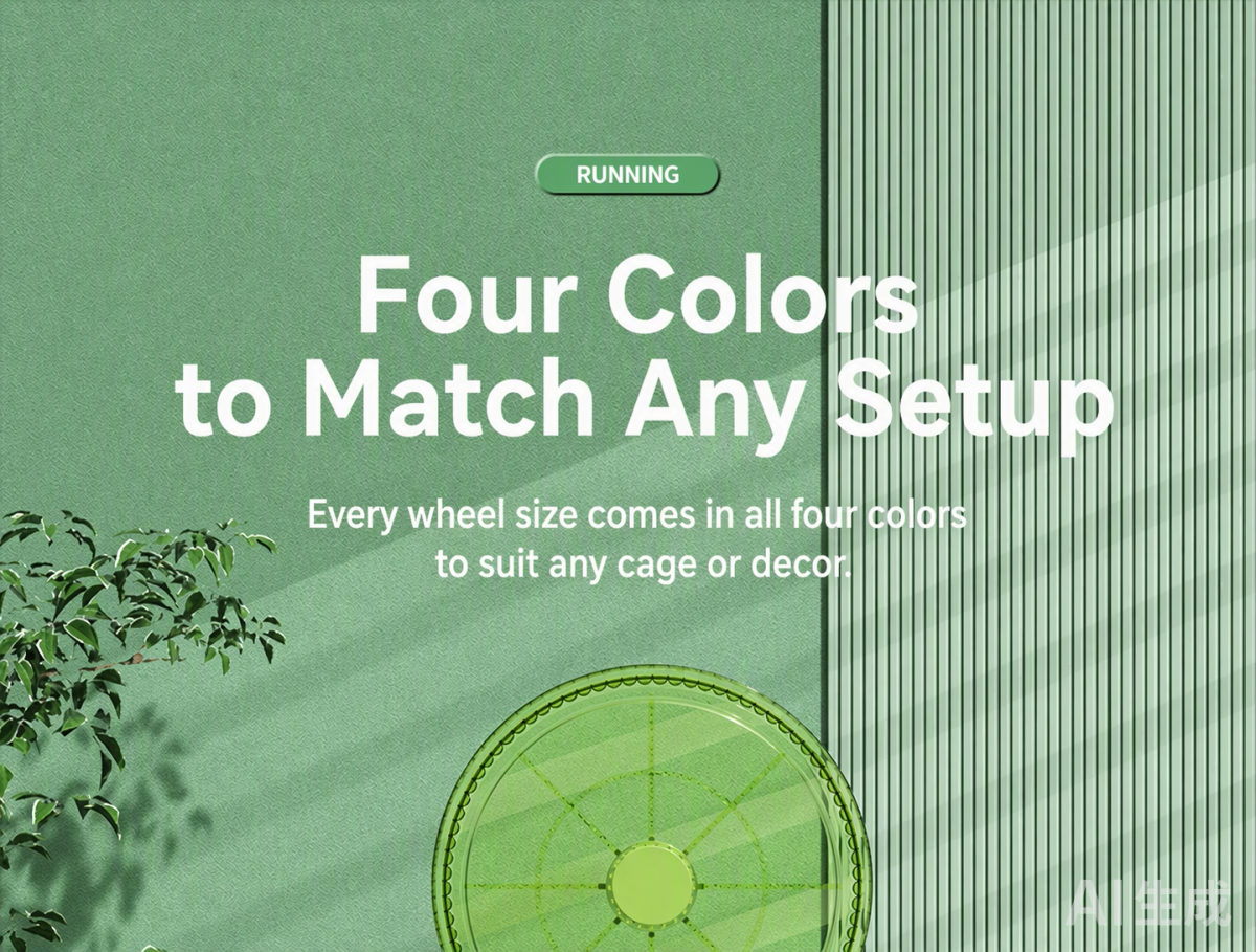 Four colors — clear, orange, green and blue for every setup
